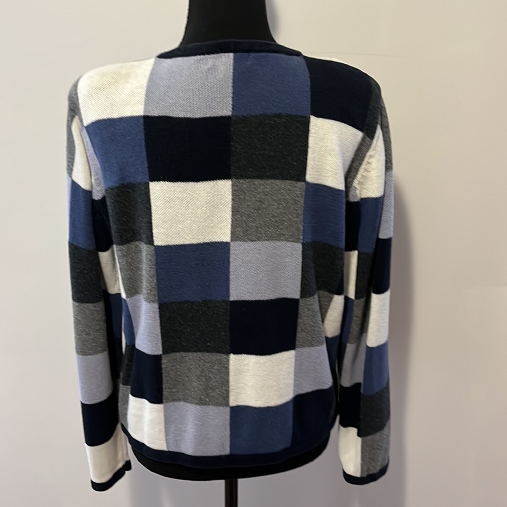 Christopher & Banks Patchwork Button Up Sweater - image 3